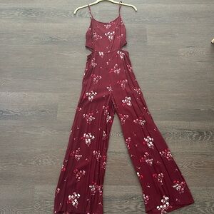 Floral Jumpsuit with side cutouts